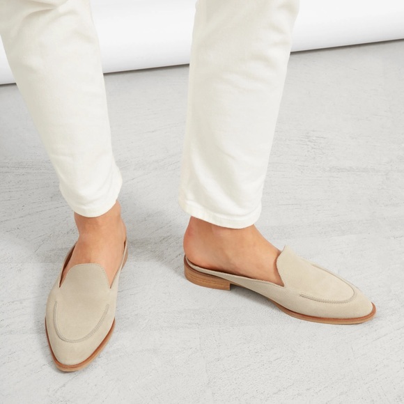 cream loafer mules